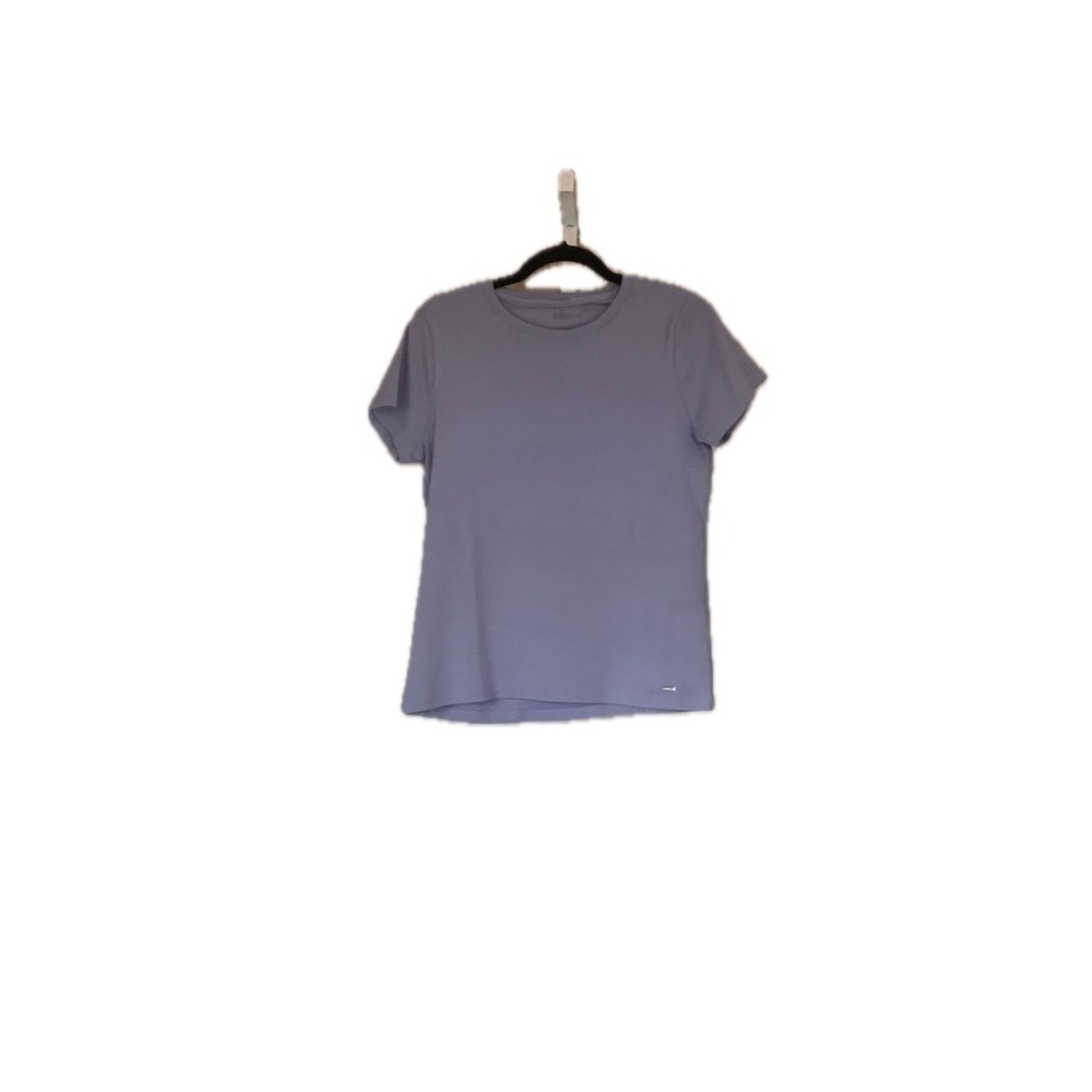 DKNY Women Minimalist Athleisure Sporty T-Shirt Large‎ Lavender Activewear